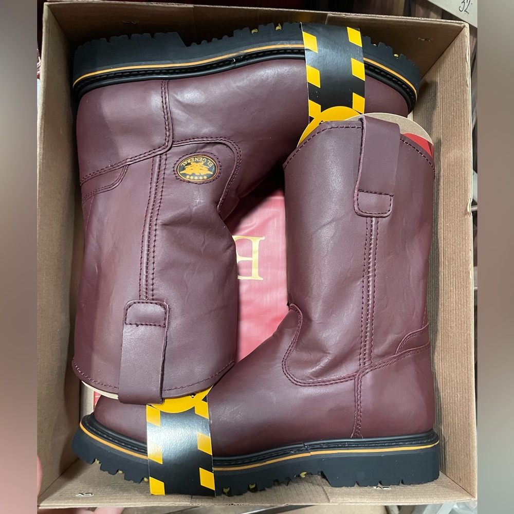 El General Steel Toe Work Boots Size 6-12